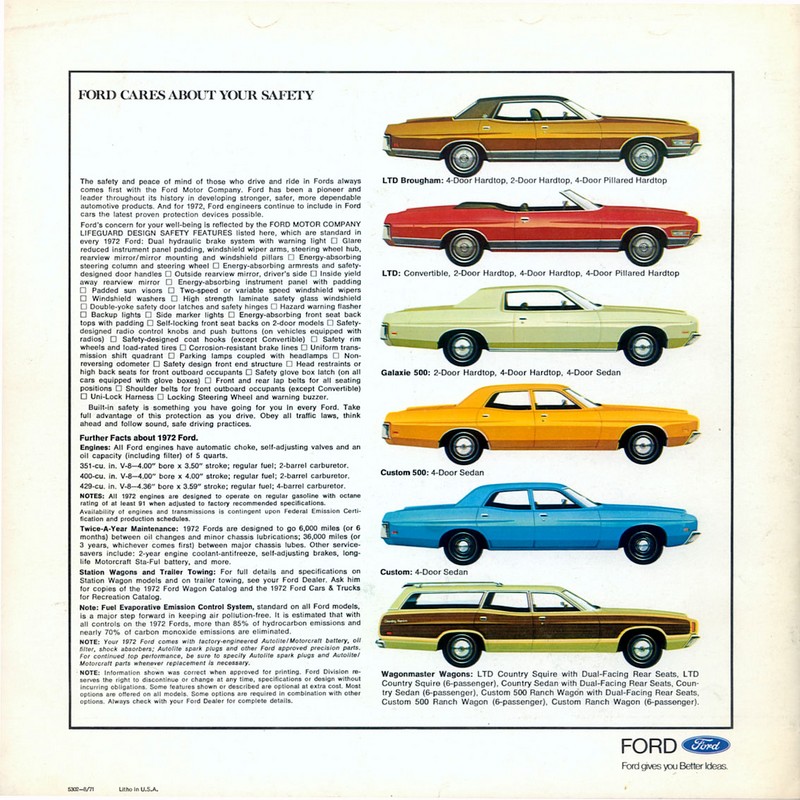 1972 Ford Brochure Page 6